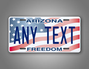 Custom Arizona American Flag License Plate 