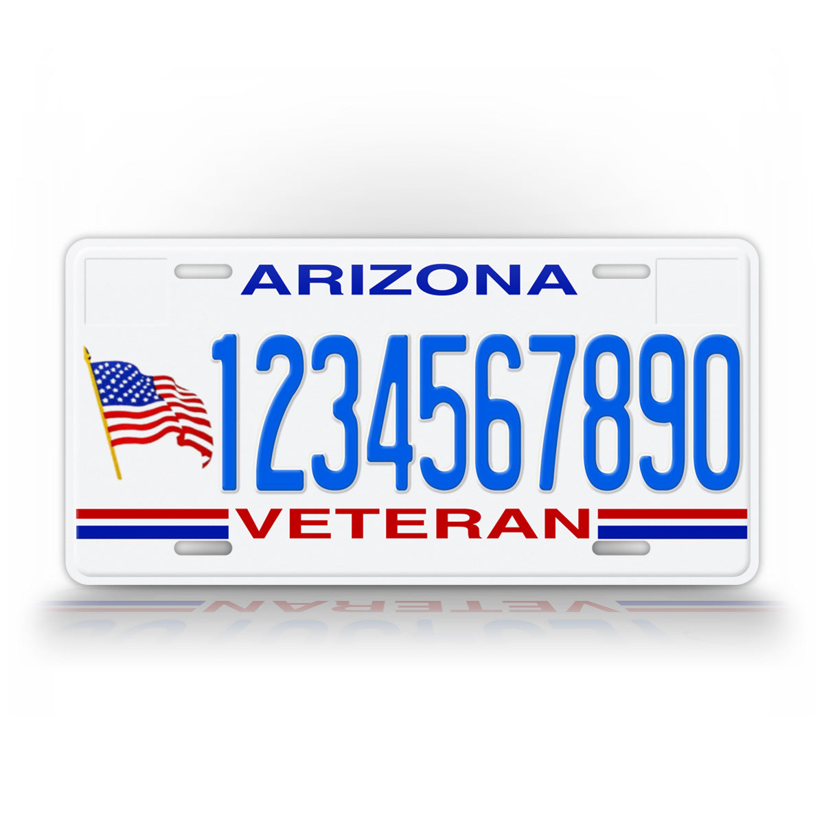 Personalized Arizona Veteran Custom State License Plate