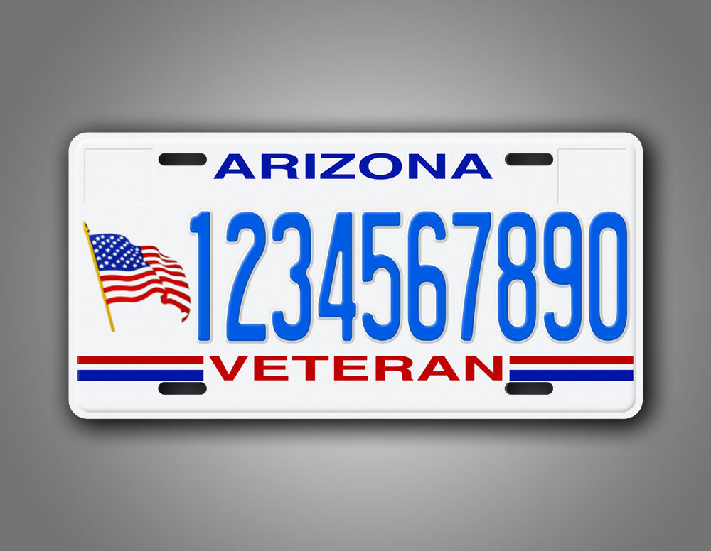 Personalized Arizona Veteran Custom State License Plate