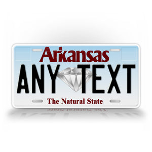 Personalized Arkansas Any Text State License Plate 