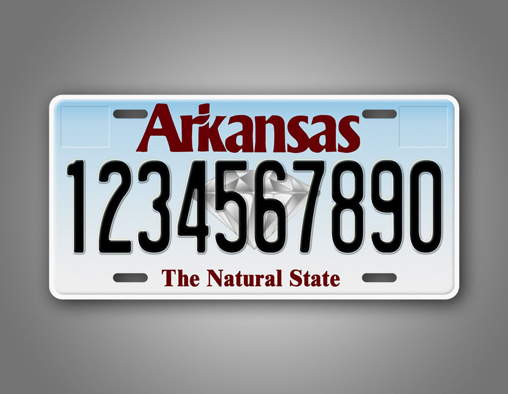 Custom Text Arkansas State License Plate 