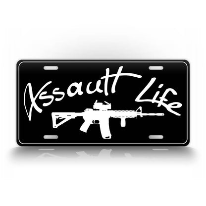 Assault Life AR15 License Plate 