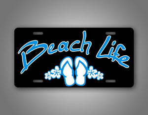 Beach Life Flip Flops Auto Tag