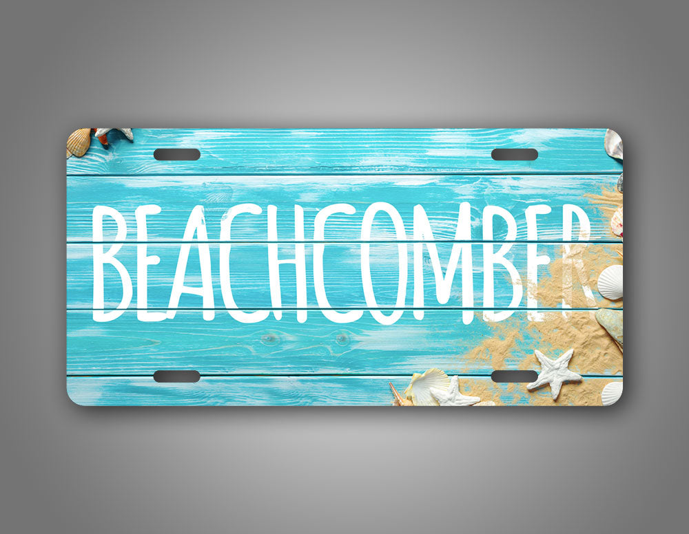 Beach Goer License Plate Beach Comber 