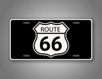 Route 66 Black And White Auto Tag 