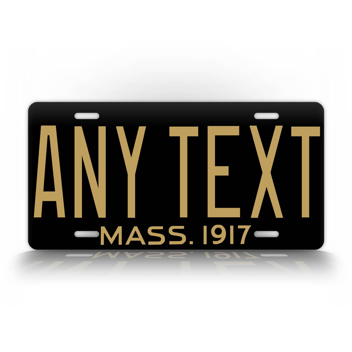 Massachusetts Custom Any Text 1917 License Plate 