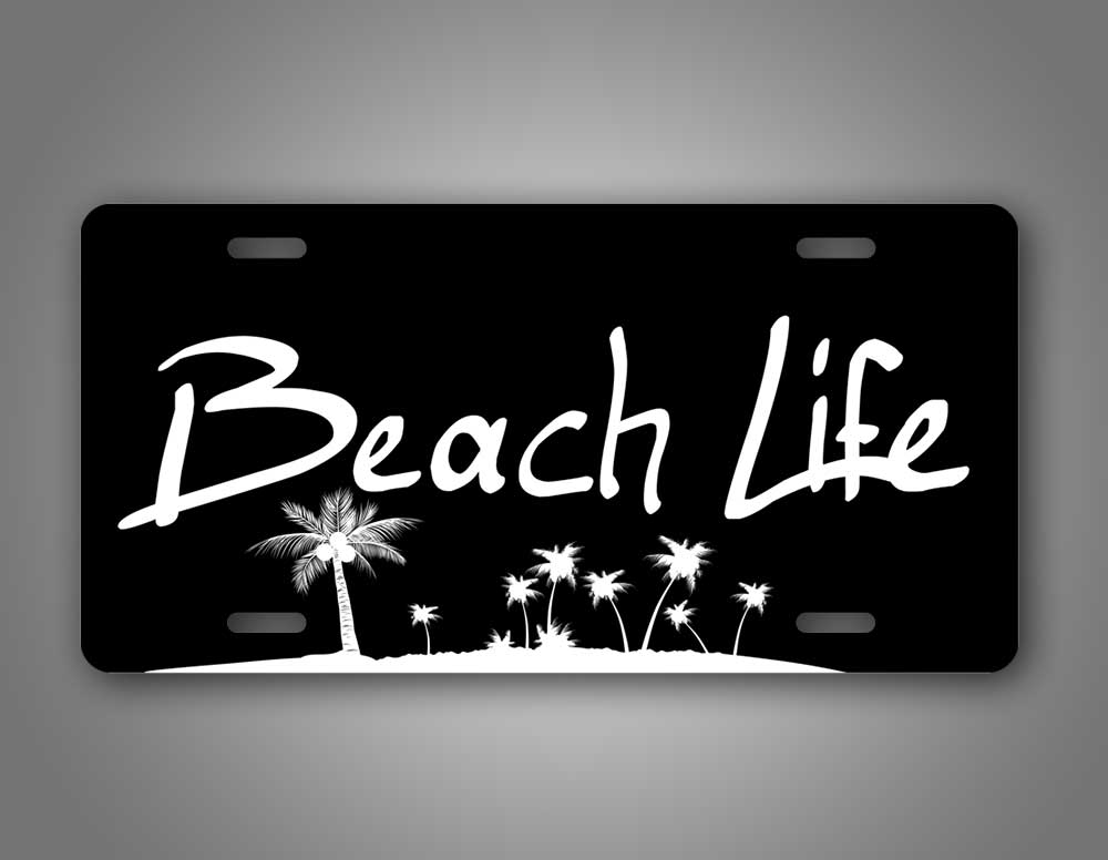beach Life Tag License Plate