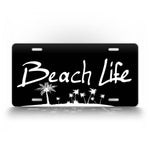 Beach Life Black Auto Tag