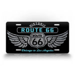 Classy Historic Route 66 Silver License Plate
