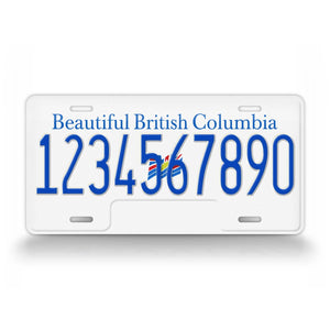Personalized Text British Columbia Auto Tag 
