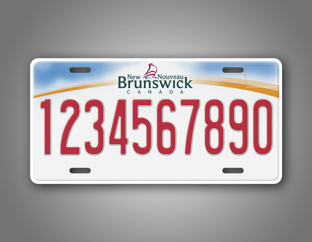 Any Text Novelty Brunswick Canada License Plate 