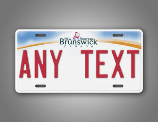 Personalized New Brunswick Canada Custom License Plate – SignsAndTagsOnline
