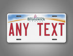 Custom Text Brunswick Canada License Plate 