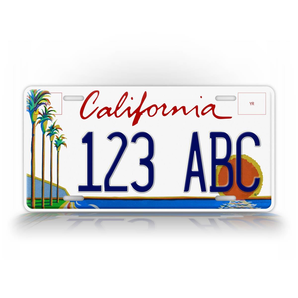 Custom California Palm Trees Auto Tag 