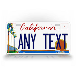 Custom California Palm Trees License Plate 
