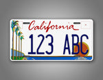 Custom California Palm Trees Auto Tag License Plate 