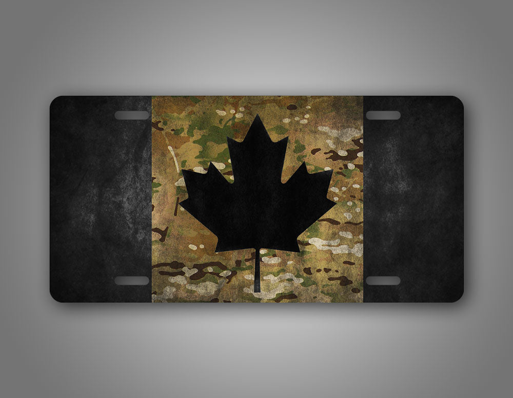 Camo Canadian Flag Auto Tag 