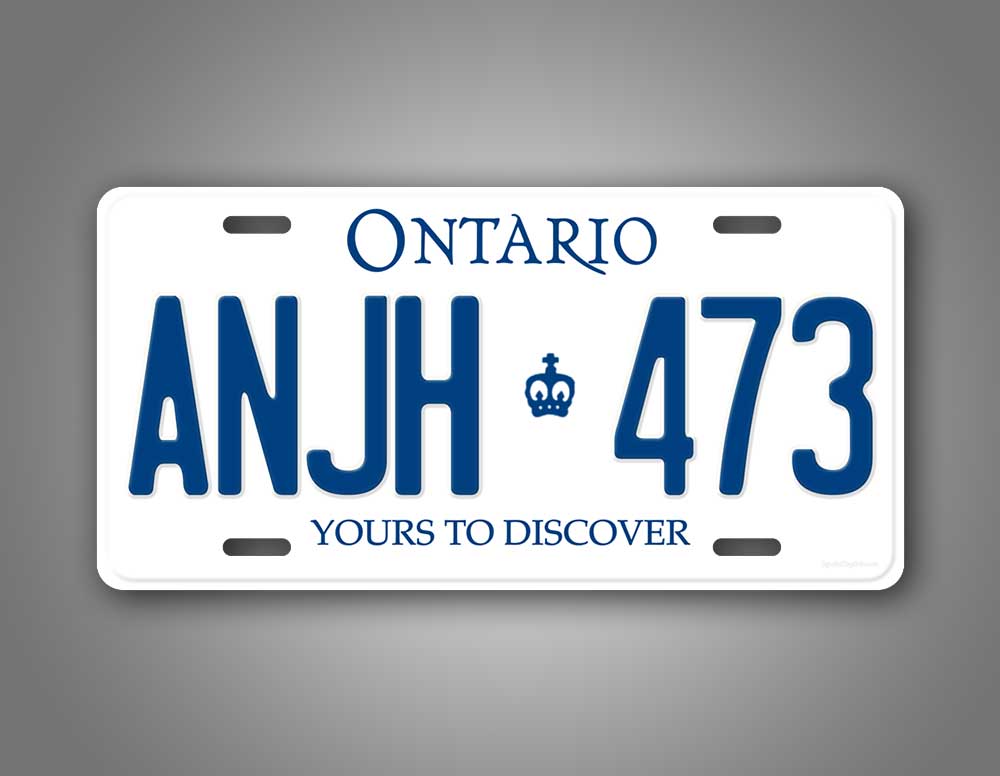 Personalized Ontario Canada Custom License Plate – SignsAndTagsOnline