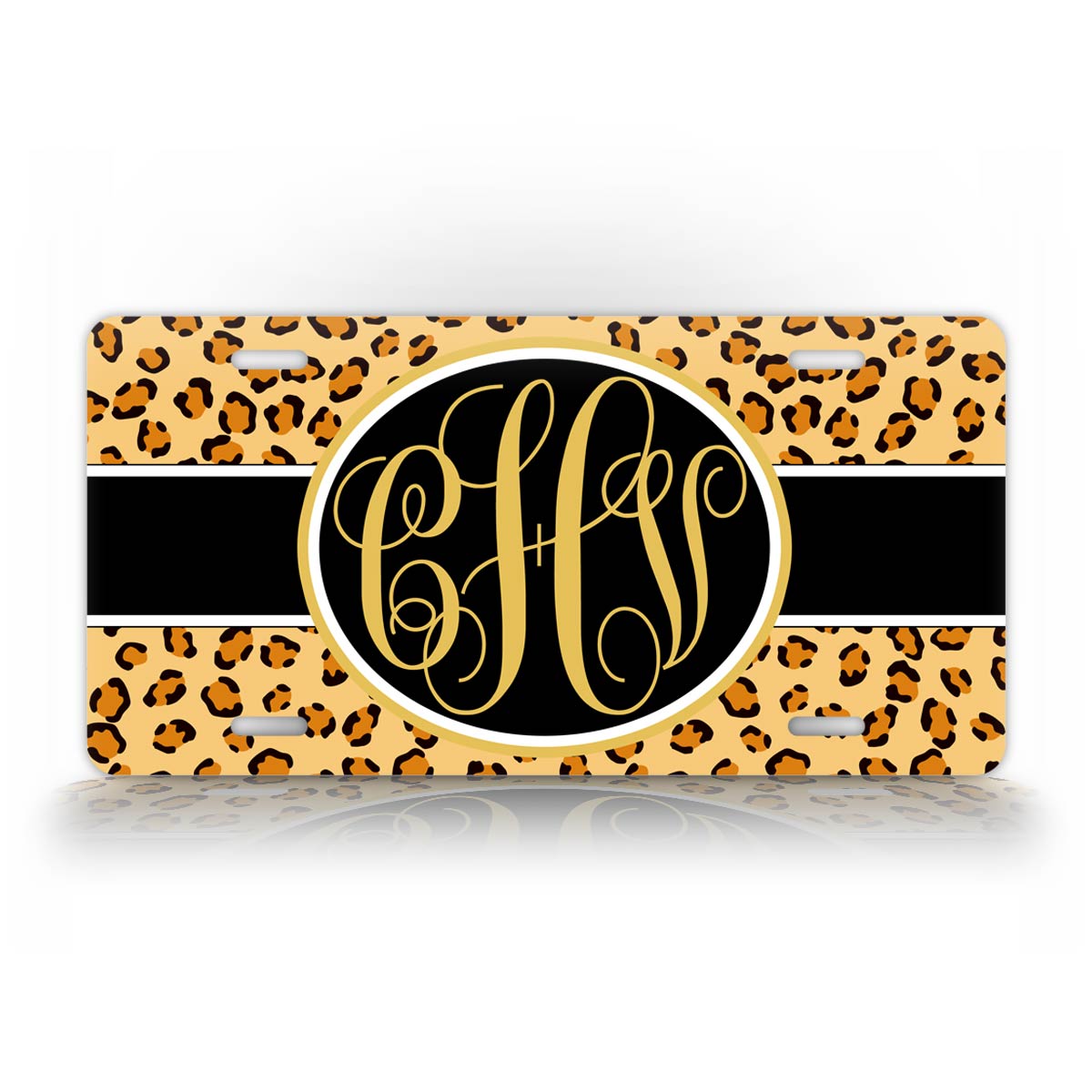 Cheetah Leopard Skin Design License Plate 