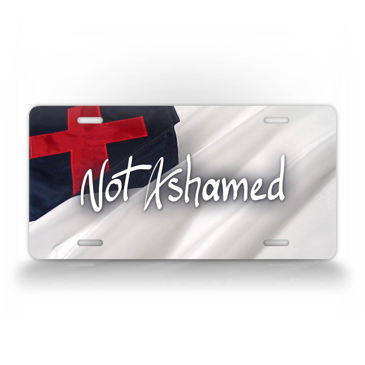 Christian Not Ashamed License Plate Christian Flag Auto Tag