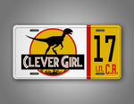 Personalized Clever Girl Dinosaur Jeep Jurassic License Plate 