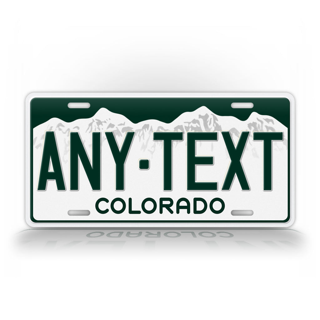 Current Any Text Colorado Custom License Plate