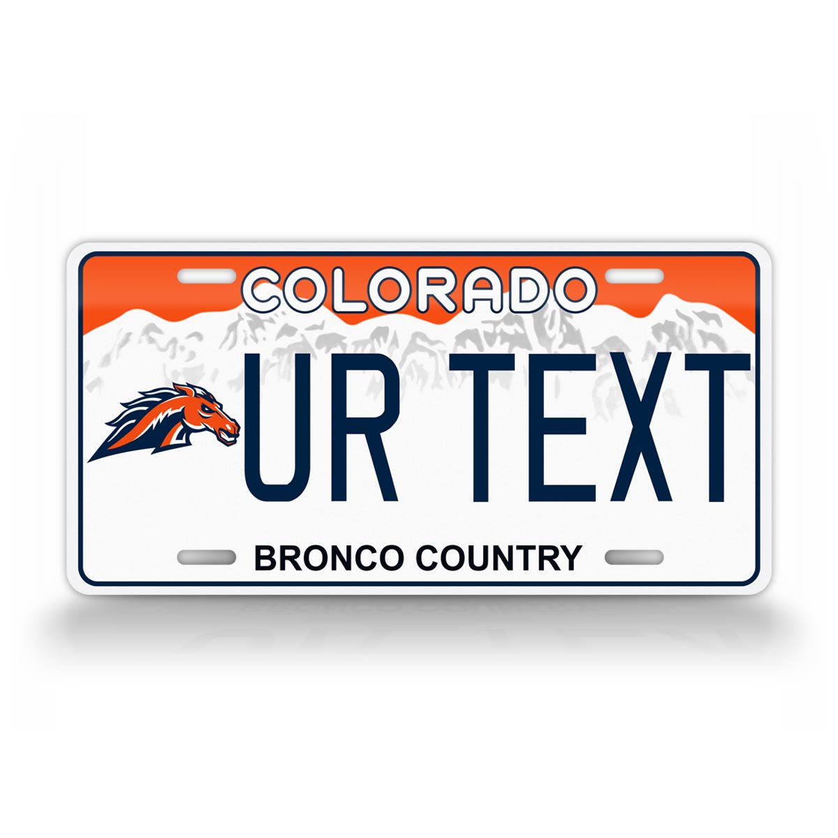 Personalized Text Colorado Denver Broncos Auto Tag