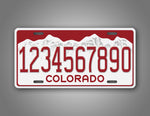 Personalized Text Red Colorado Novelty License Plate 