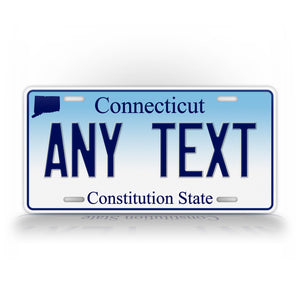 Custom Text Connecticut State License Plate