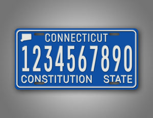 Vintage Custom Text Text Connecticut Personalized Auto Tag 