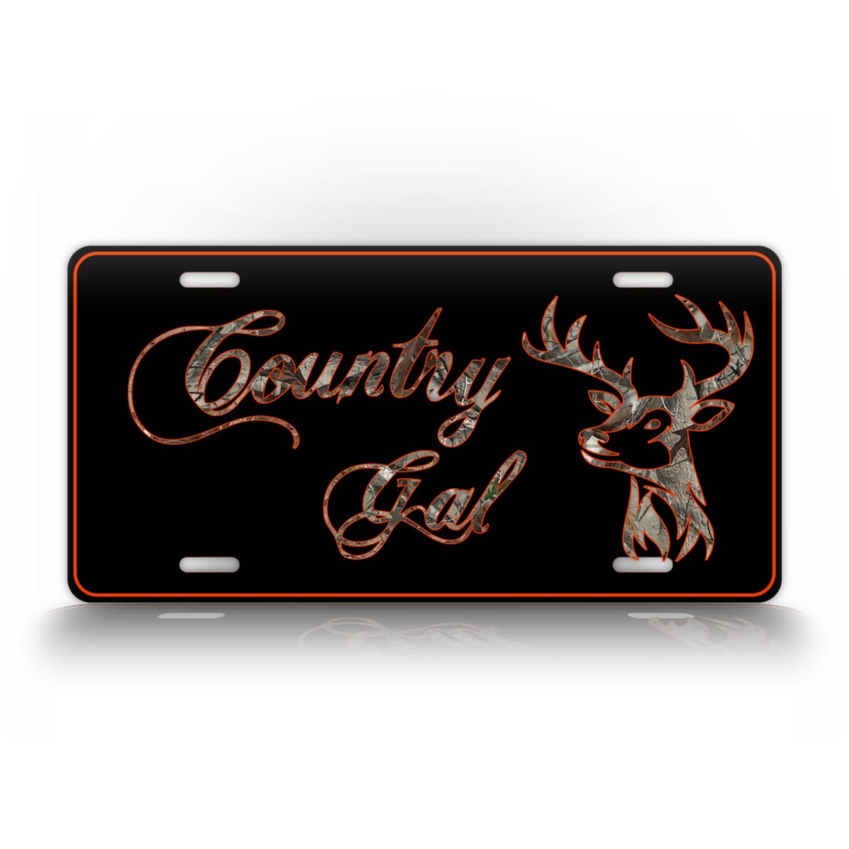 Country Gal Deer Head License Plate