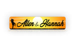 Cute Personalized Couples Names With Sunset Background Street Sign 