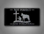 Christian License Plate Not Perfect Just Forgiven 