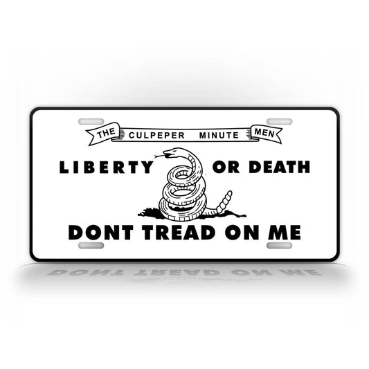 Culpeper Minutemen License Plate Don't Tread On Me Snake Auto Tag