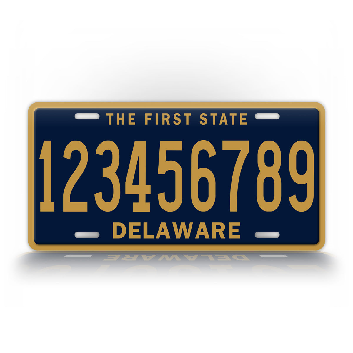 Delaware Text Delaware State License Plate