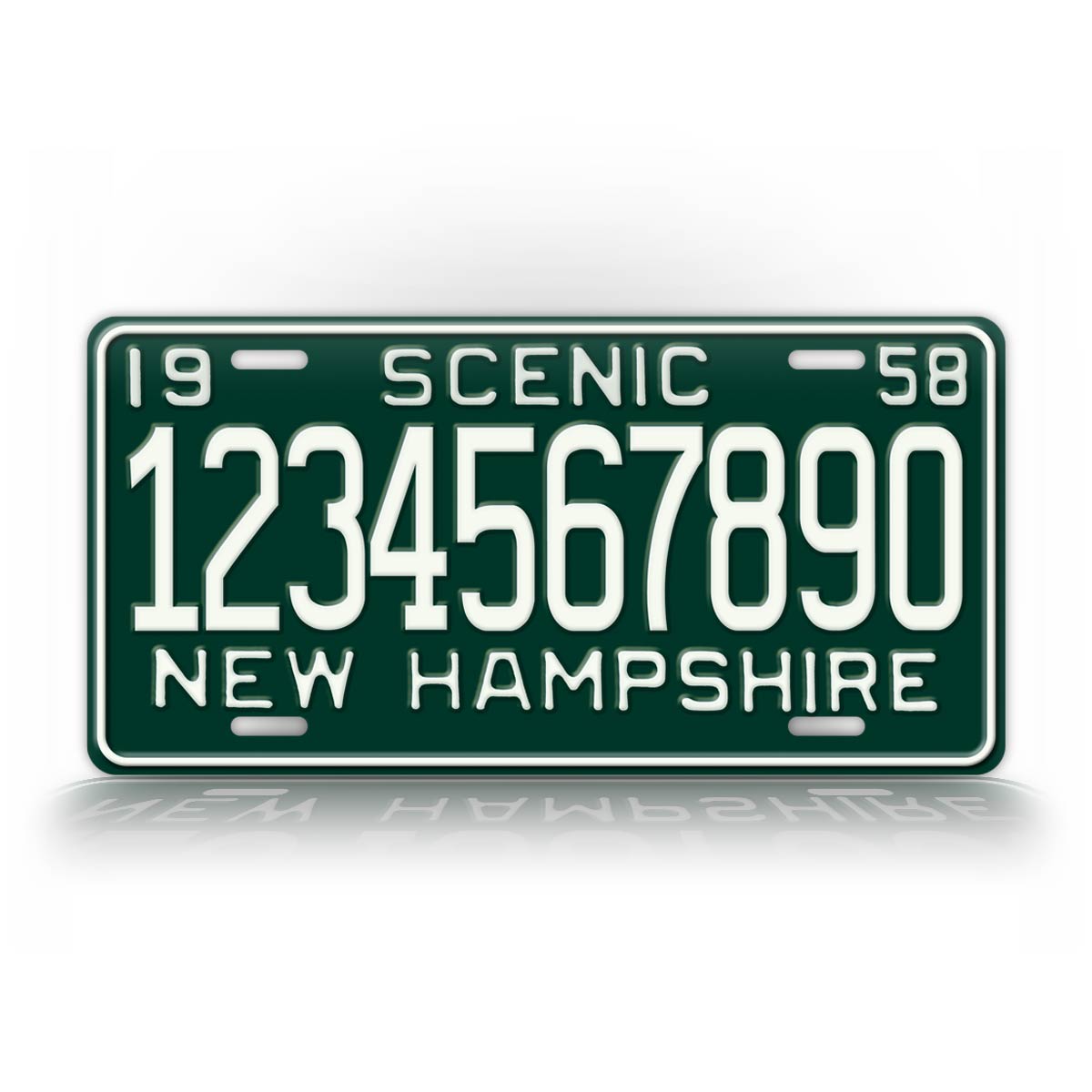 Personalized 1958 New Hampshire State Custom License Plate