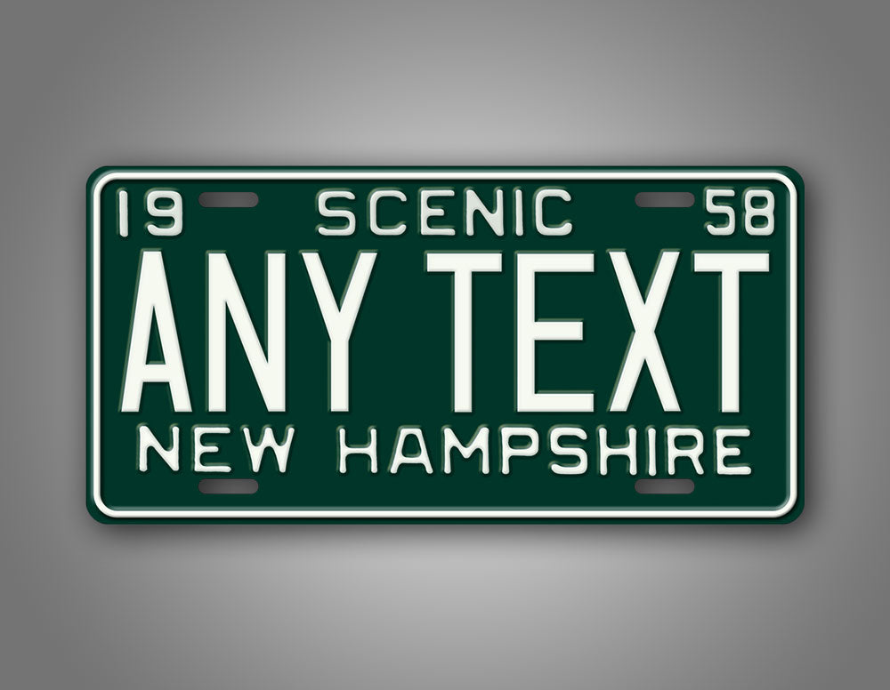Personalized 1958 New Hampshire State Custom License Plate