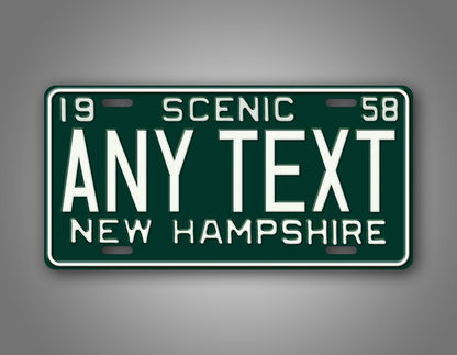 Personalized 1958 New Hampshire State Custom License Plate