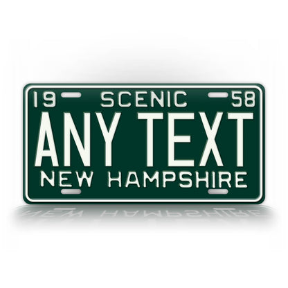 Personalized 1958 New Hampshire State Custom License Plate