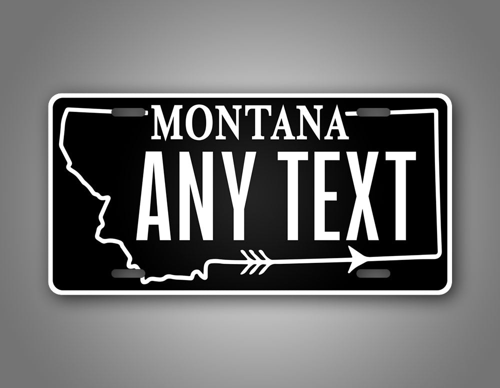 Personalized Black Montana State Custom License Plate