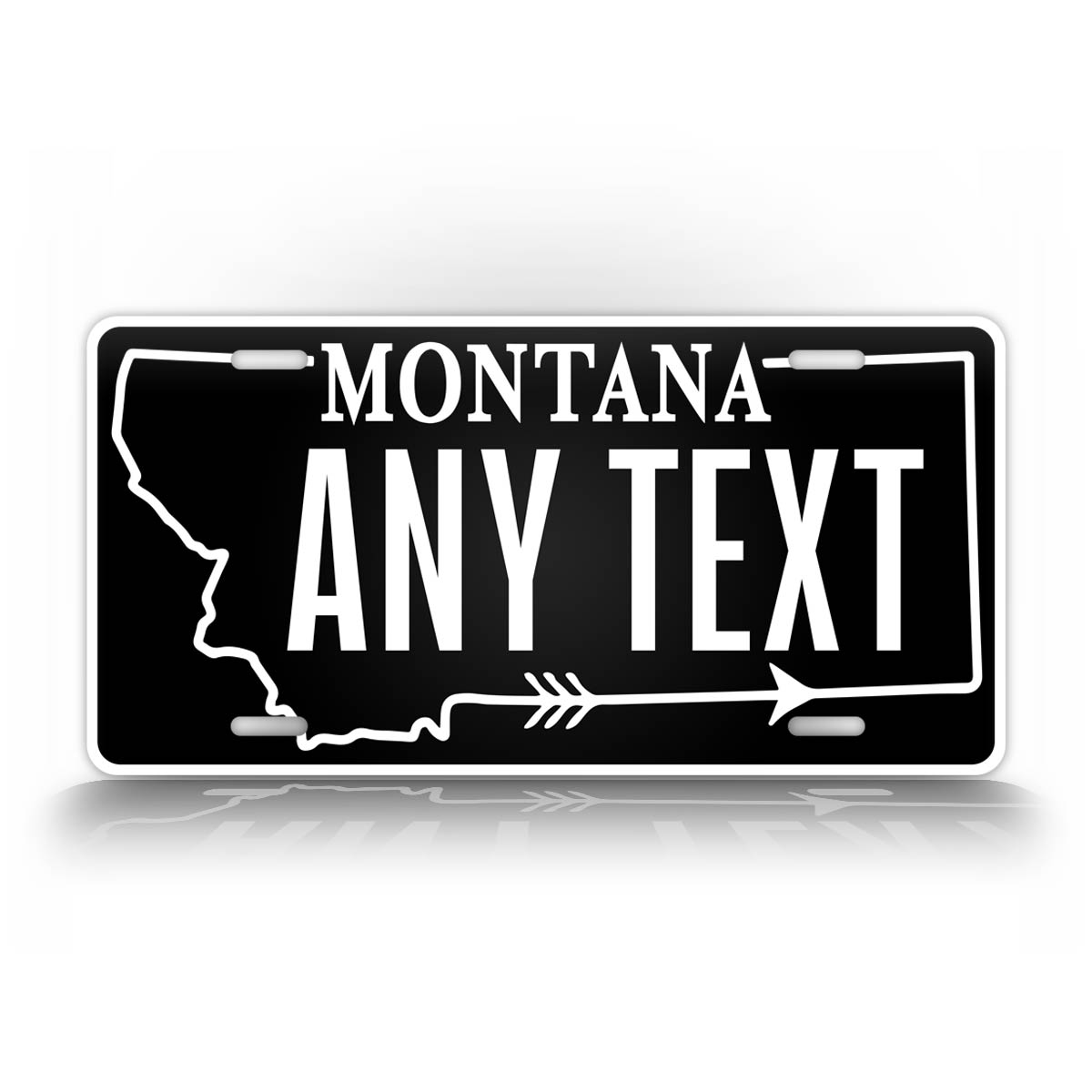 Personalized Black Montana State Custom License Plate