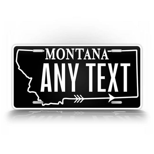 Personalized Black Montana State Custom License Plate