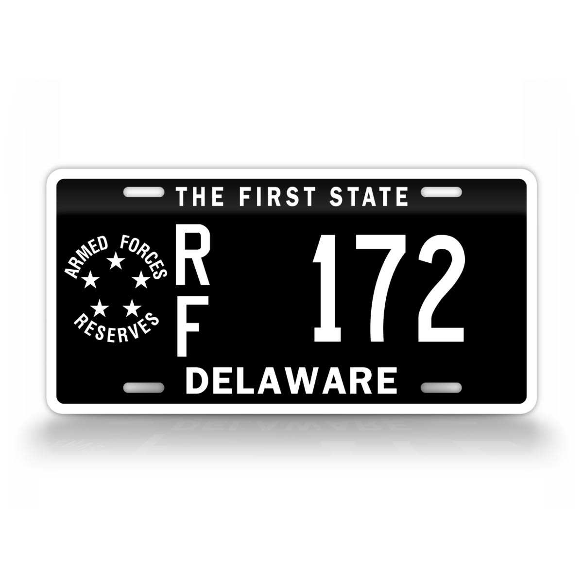 Custom Text Delaware Armed Forces Reserve License Plate