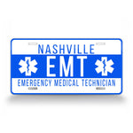 Personalized Emergency EMT Custom License Plate