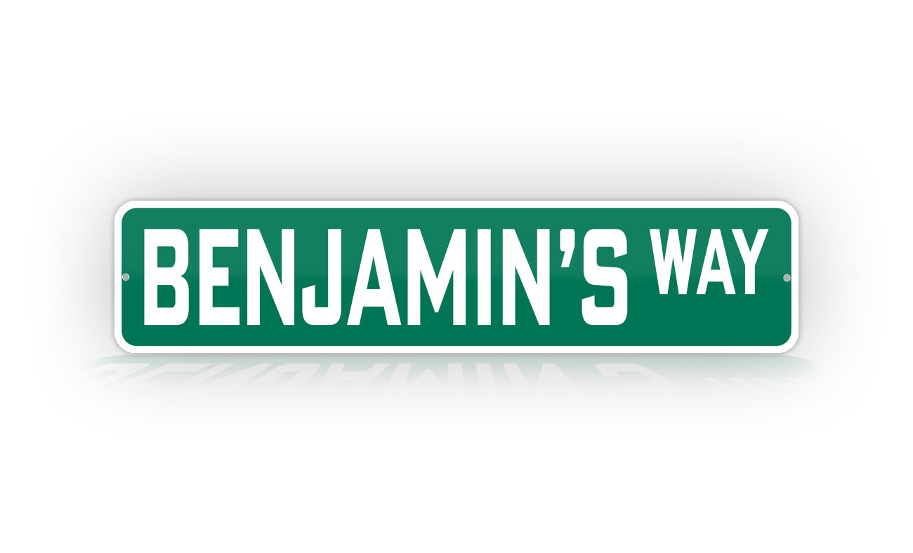 Personalized Green Street Sign Any Text Custom Road Sign