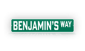 Personalized Green Street Sign Any Text Custom Road Sign