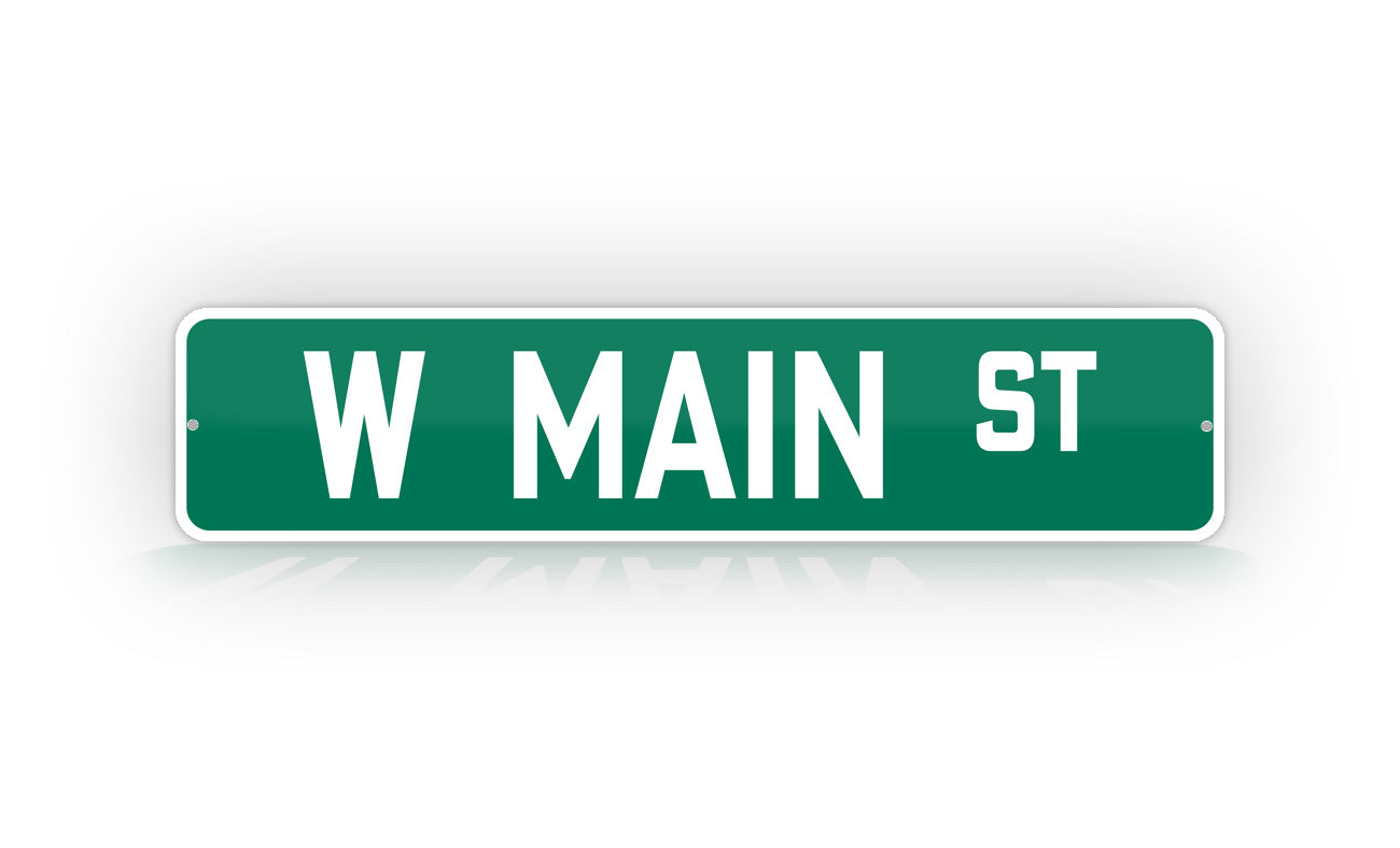 Personalized Green Street Sign Any Text Custom Road Sign