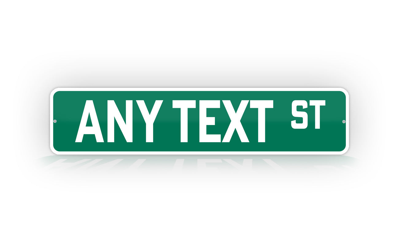 Personalized Green Street Sign Any Text Custom Road Sign ...