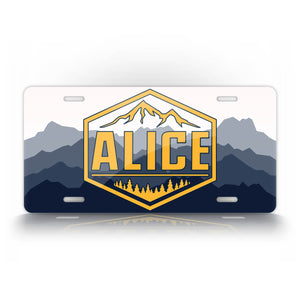 Personalized Hiker Mountain Climber License Plate 