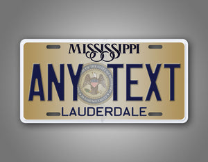 Any Text Mississippi State Novelty License Plate 